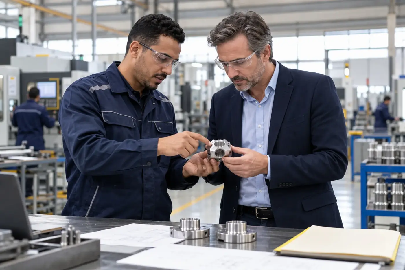 Visiting a supplier on the production floor